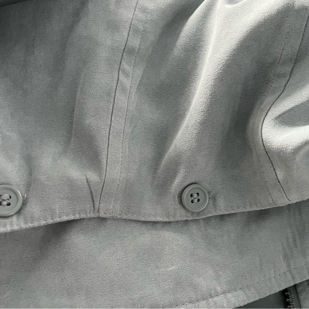 London Fog Jacket S Light Blue Coat Removable Hood Pockets Zip up soft - Picture 9 of 9